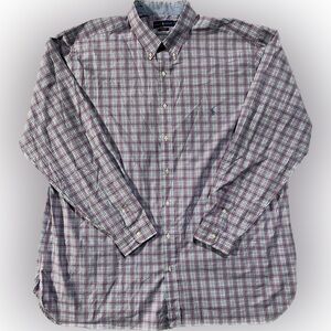 Ralph Lauren Men’s 3XLT Button Down Long Sleeve Collared Shirt 100% Cotton